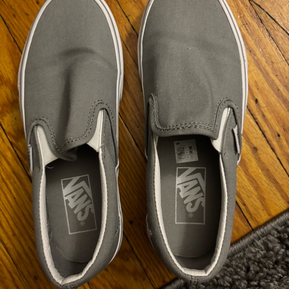 Vans Gray Slip-On Sneakers Canvas Comfort